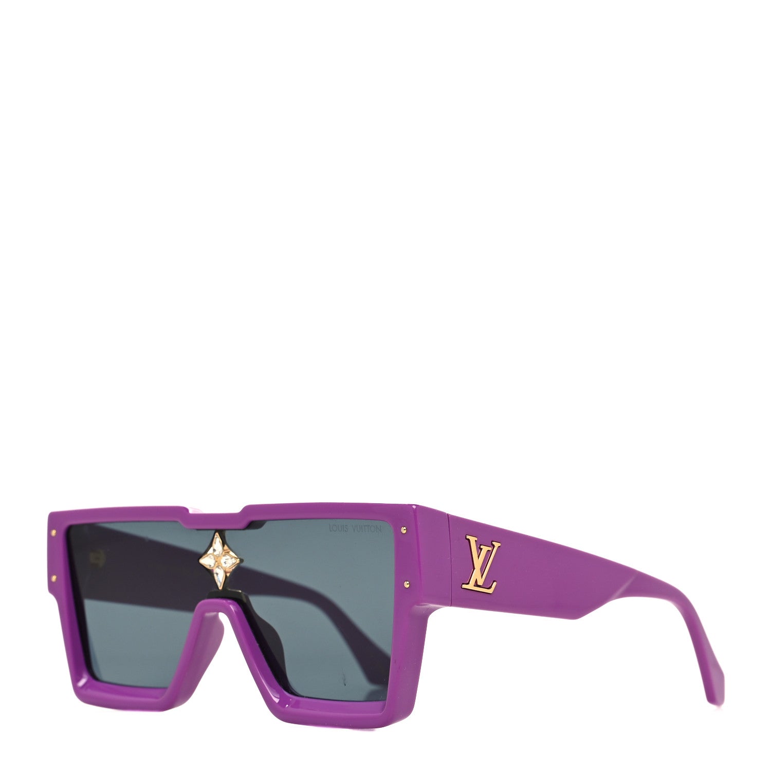 Louis Vuitton Acetate Swarovski Crystal Cyclone Sunglasses Z1641W Purple 1 of 7