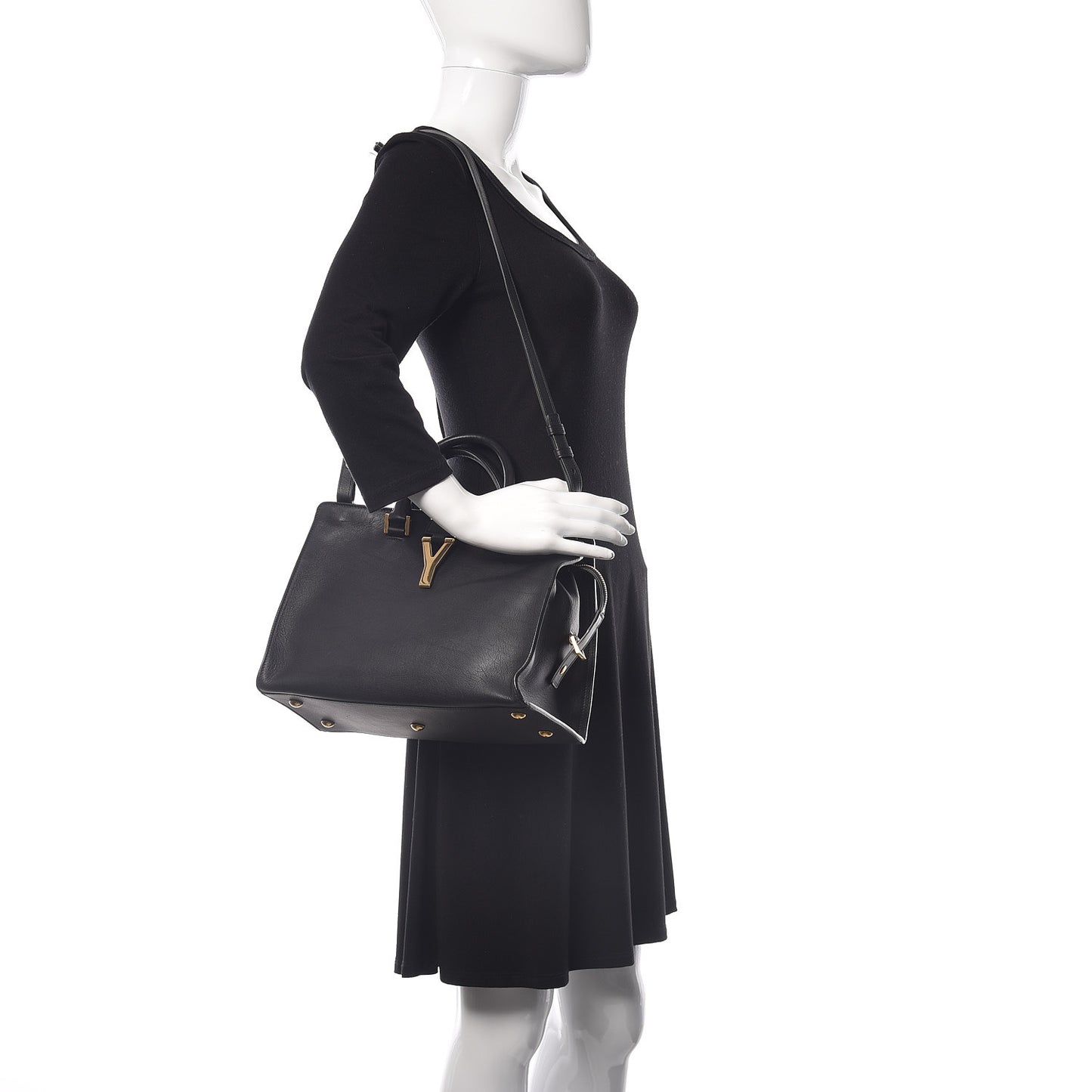 Calfskin Small Classic Y Cabas Black