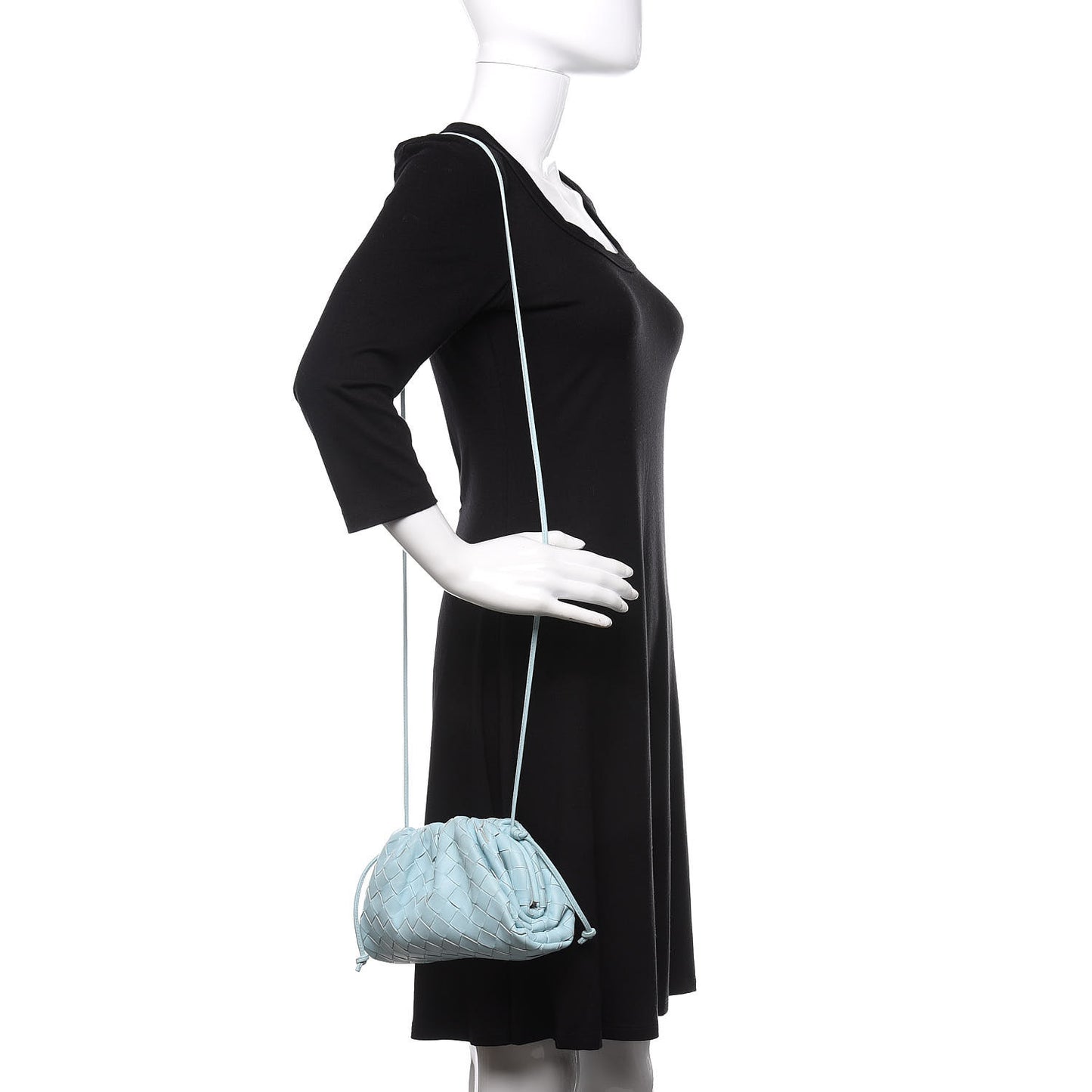 Nappa Intrecciato The Mini Pouch Topazio Silver