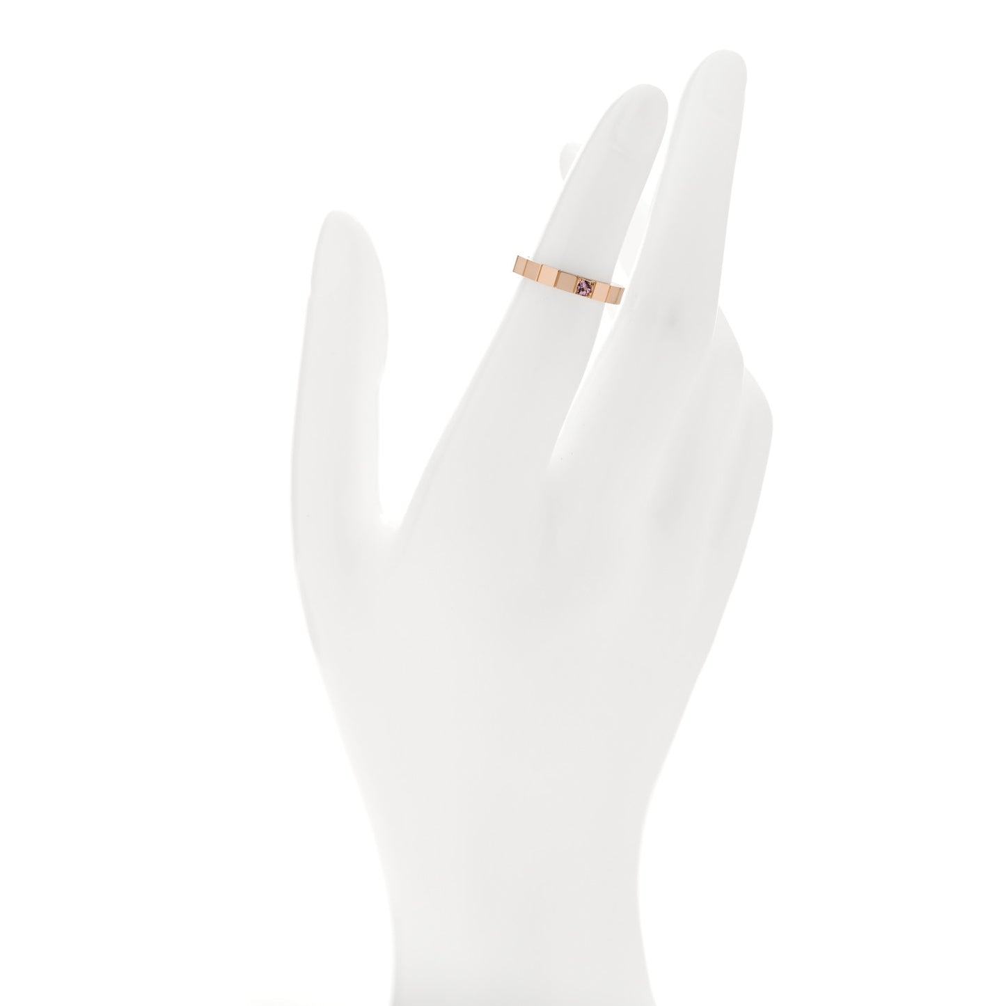 18K Pink Gold Pink Sapphire Lanieres Ring 46 3.75