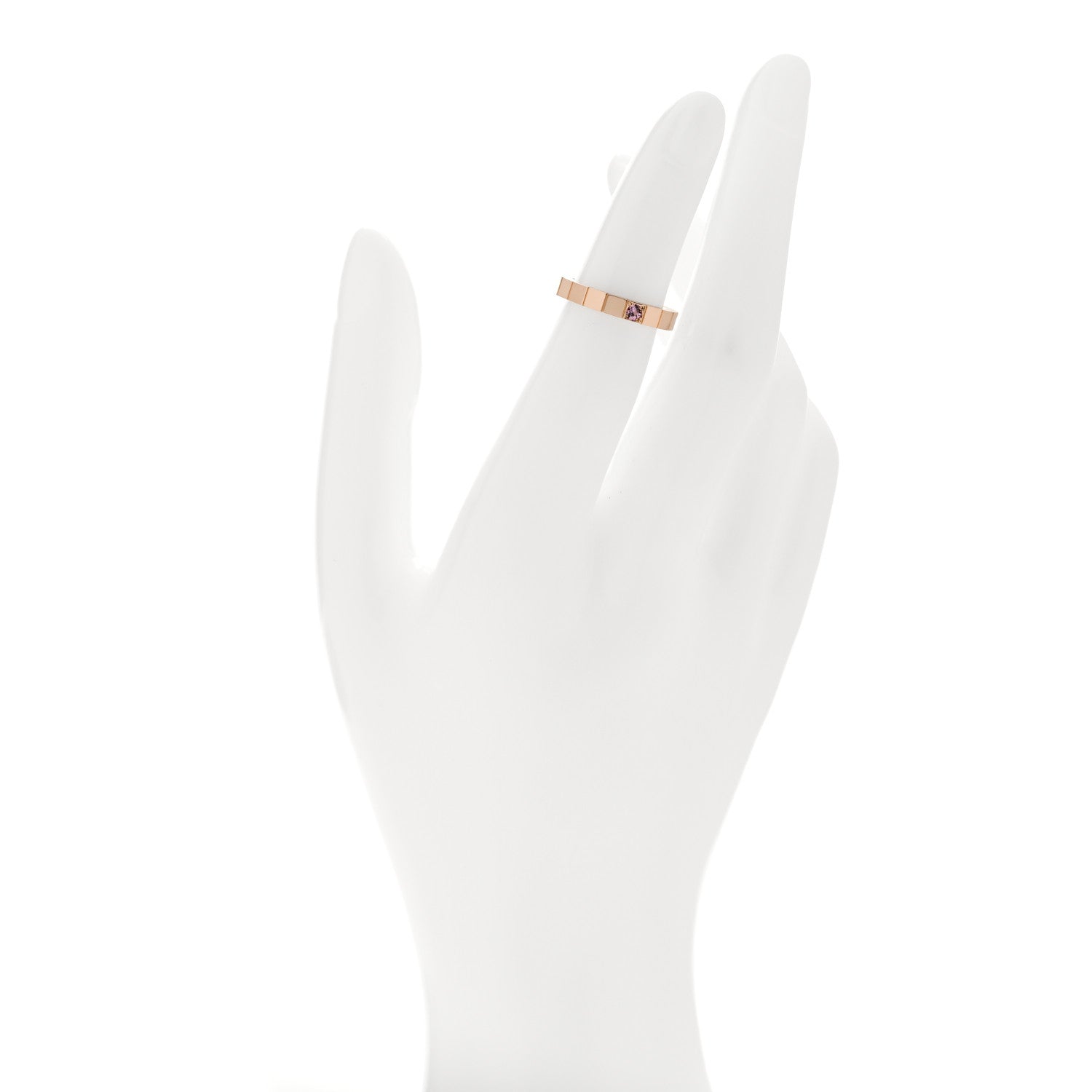 Cartier 18K Pink Gold Pink Sapphire Lanieres Ring 46 3.75 2 of 4