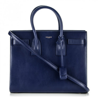 Saint Laurent Calfskin Small Sac De Jour New Marine 1 of 7
