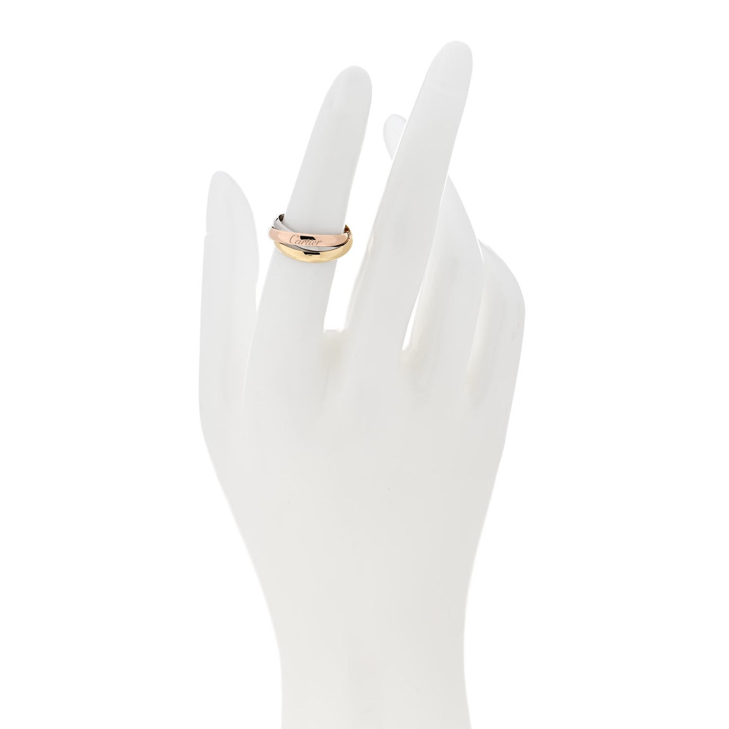 18K Pink Yellow White Gold Small Trinity Ring 50 5.25