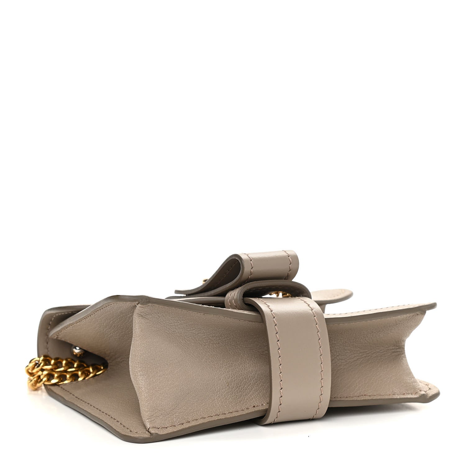 Chloe Shiny Goatskin Calfskin Mini Aby Chain Shoulder Bag Motty Grey 3 of 10