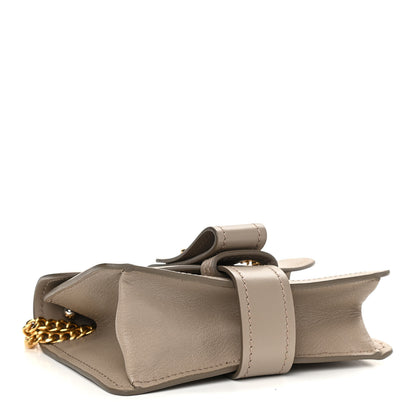 Chloe Shiny Goatskin Calfskin Mini Aby Chain Shoulder Bag Motty Grey 3 of 10