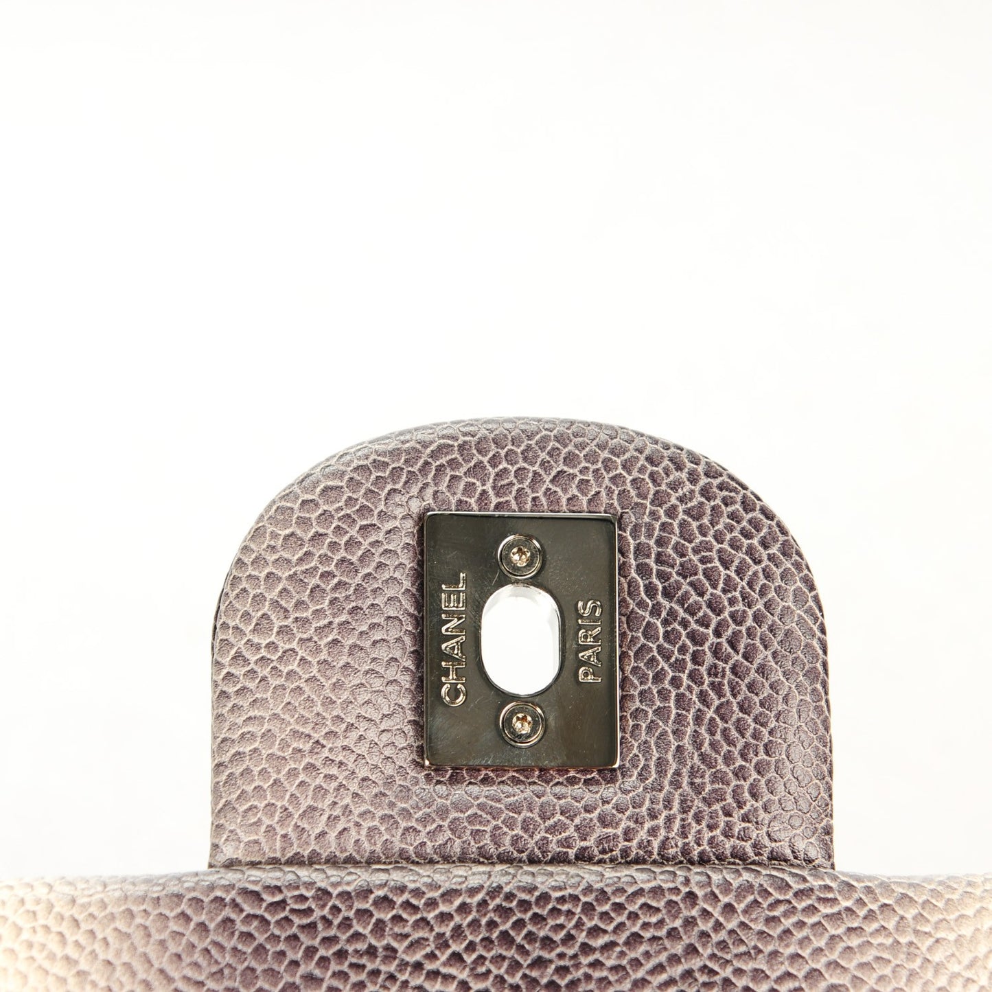 Caviar Quilted Large Ombre Single Flap Grey