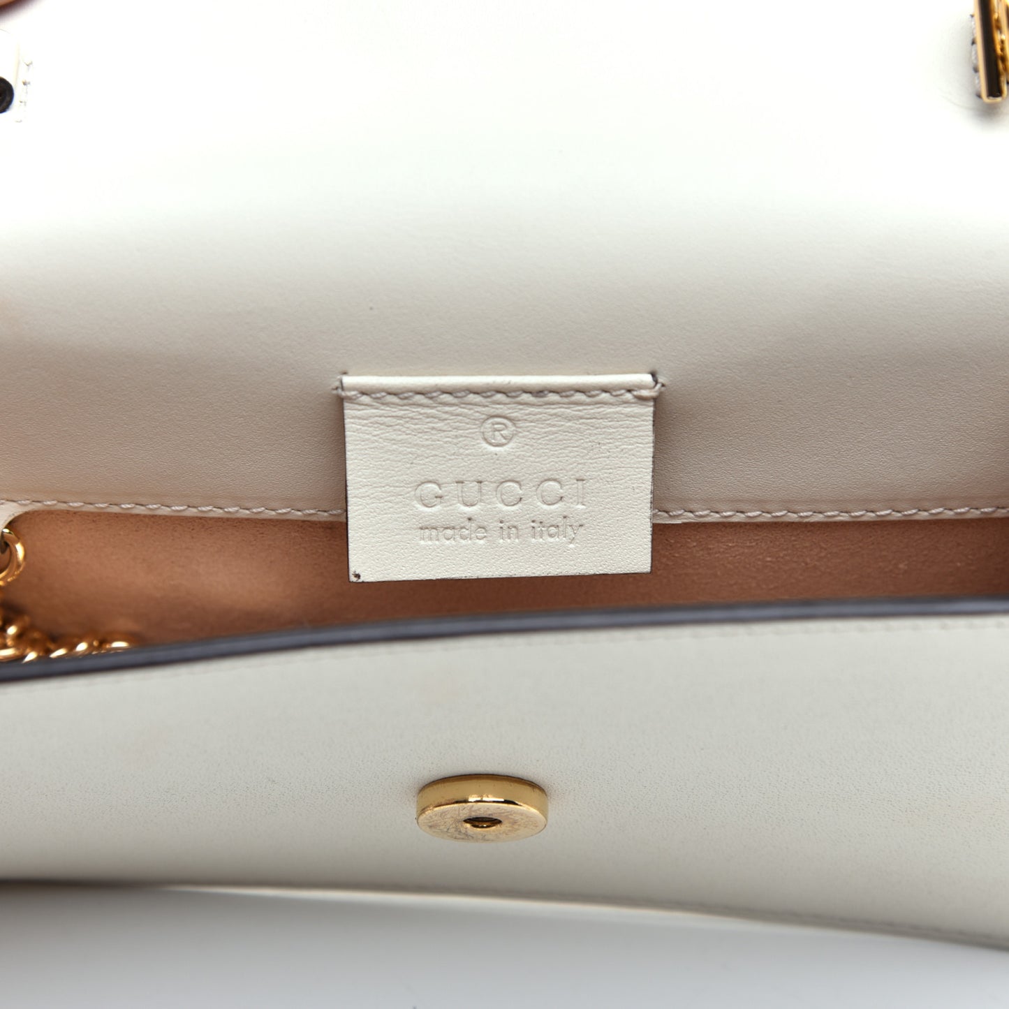 Calfskin Super Mini Sylvie Chain Shoulder Bag White