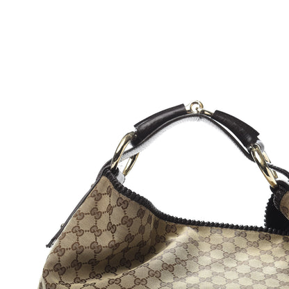 Gucci Monogram Large Horsebit Chain Hobo Dark Brown 17 of 17