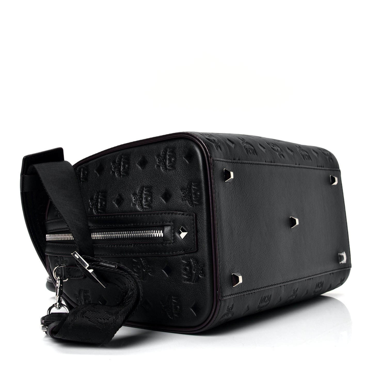 Calfskin Ottomar Monogram Essential Boston Bag Black