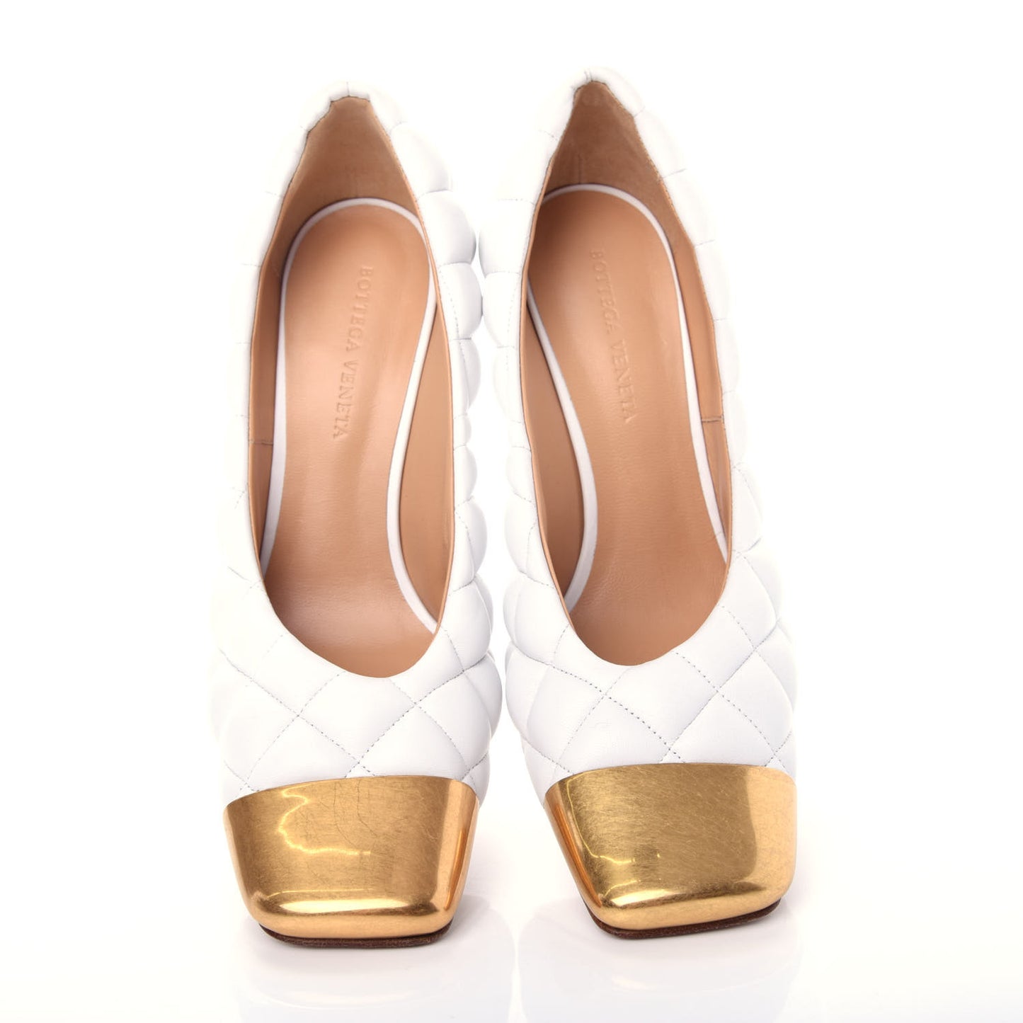 Nappa Matelasse Captoe Pumps 39 Optic White