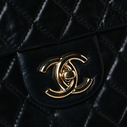 Chanel Washed Lambskin Quilted Maxi Single Flap Black 8 of 16