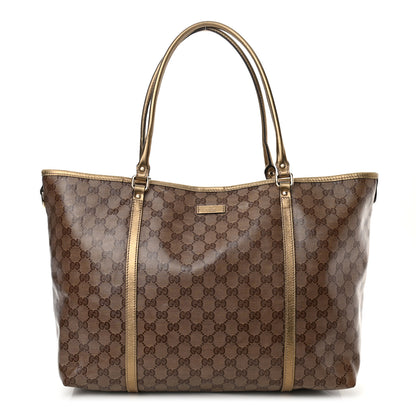 Gucci Crystal Monogram Large Joy Tote Gold 1 of 17