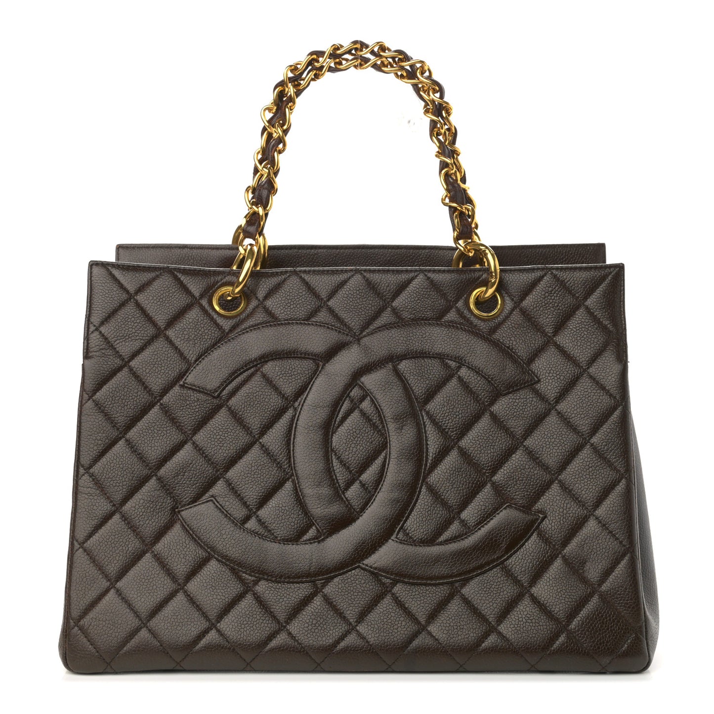 Caviar Quilted Timeless CC Tote Brown