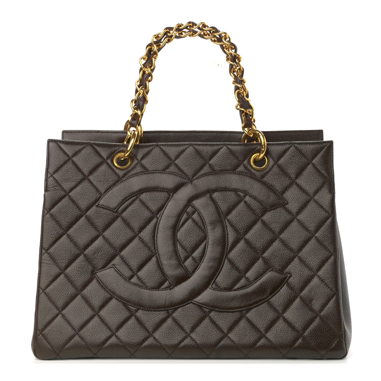 Chanel Caviar Quilted Timeless CC Tote Brown 1 of 15