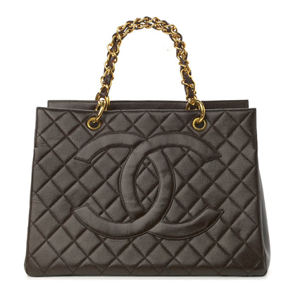 Chanel Caviar Quilted Timeless CC Tote Brown 1 of 15