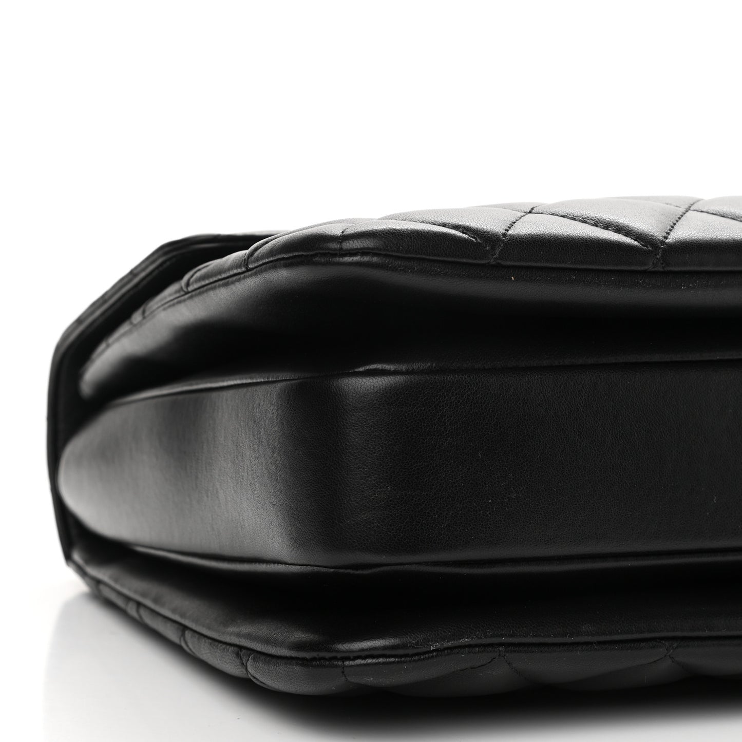 Lambskin Quilted Large Trendy CC Dual Handle Flap Bag Black