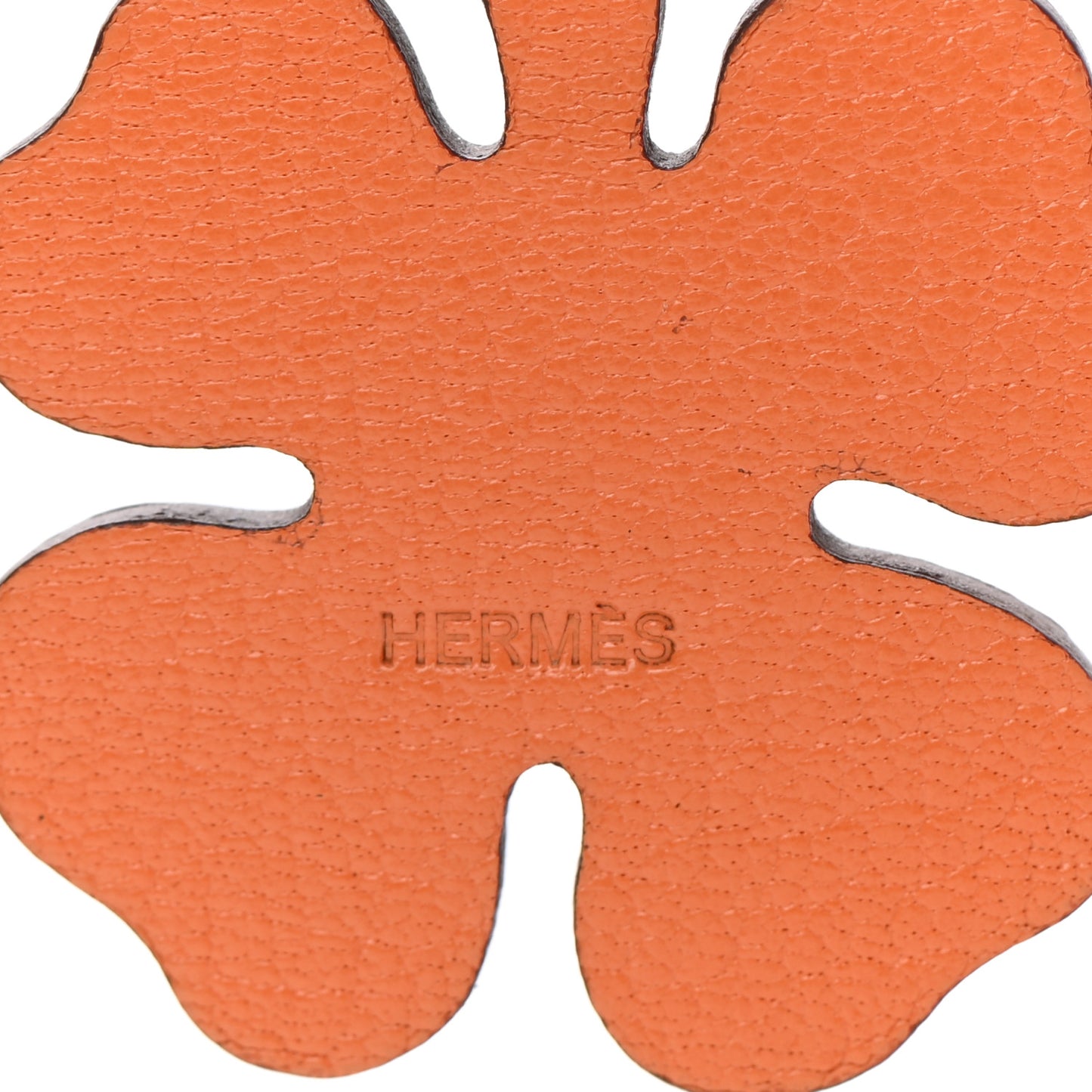 Chevre Mysore Lucky Clover Key Chain Bag Charm Vert Anis Orange