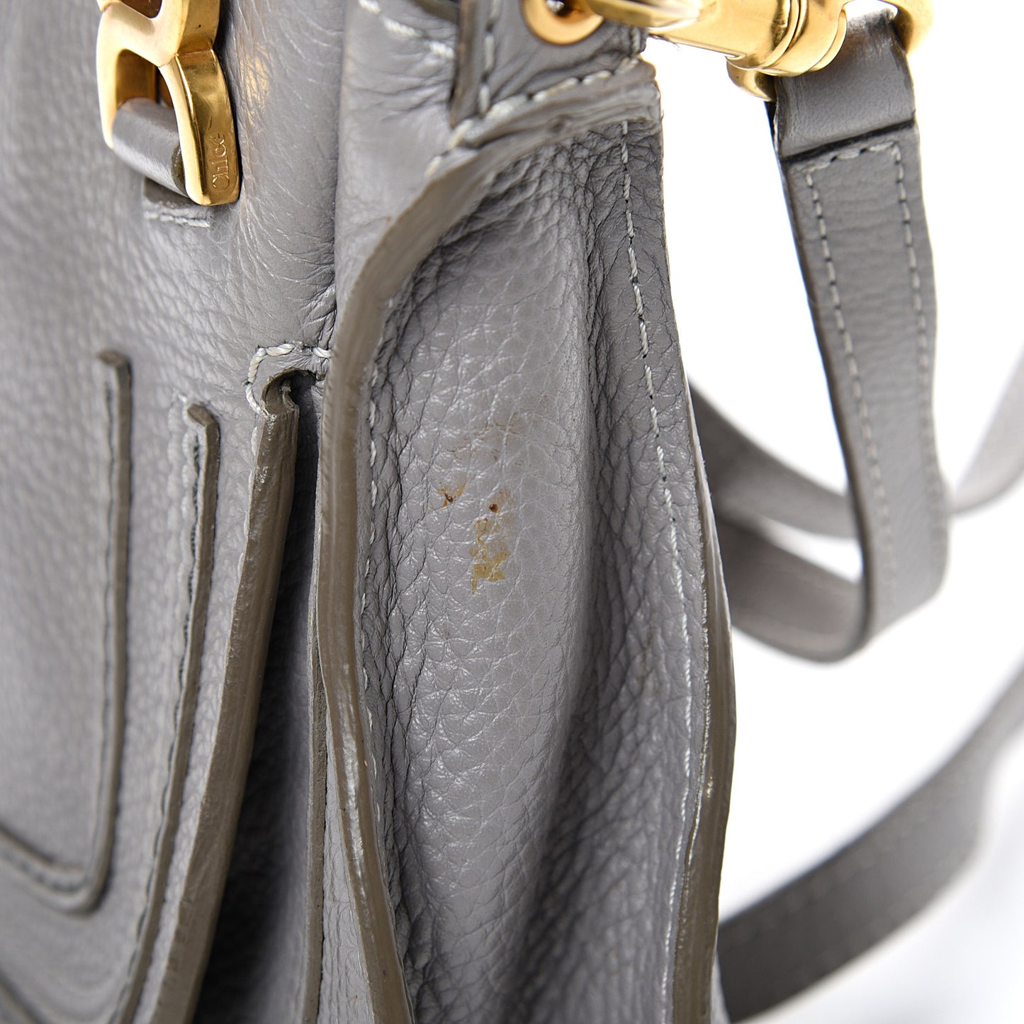Calfskin Mini Marcie Satchel Cashmere Grey