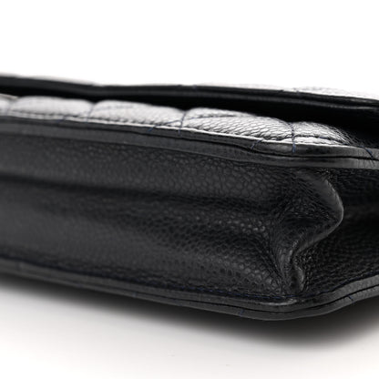 Chanel Caviar Quilted Wallet on Chain WOC Navy 11 of 11