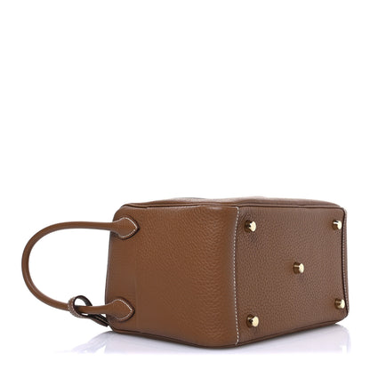Hermes Taurillon Clemence Lindy 26 Gold 4 of 11
