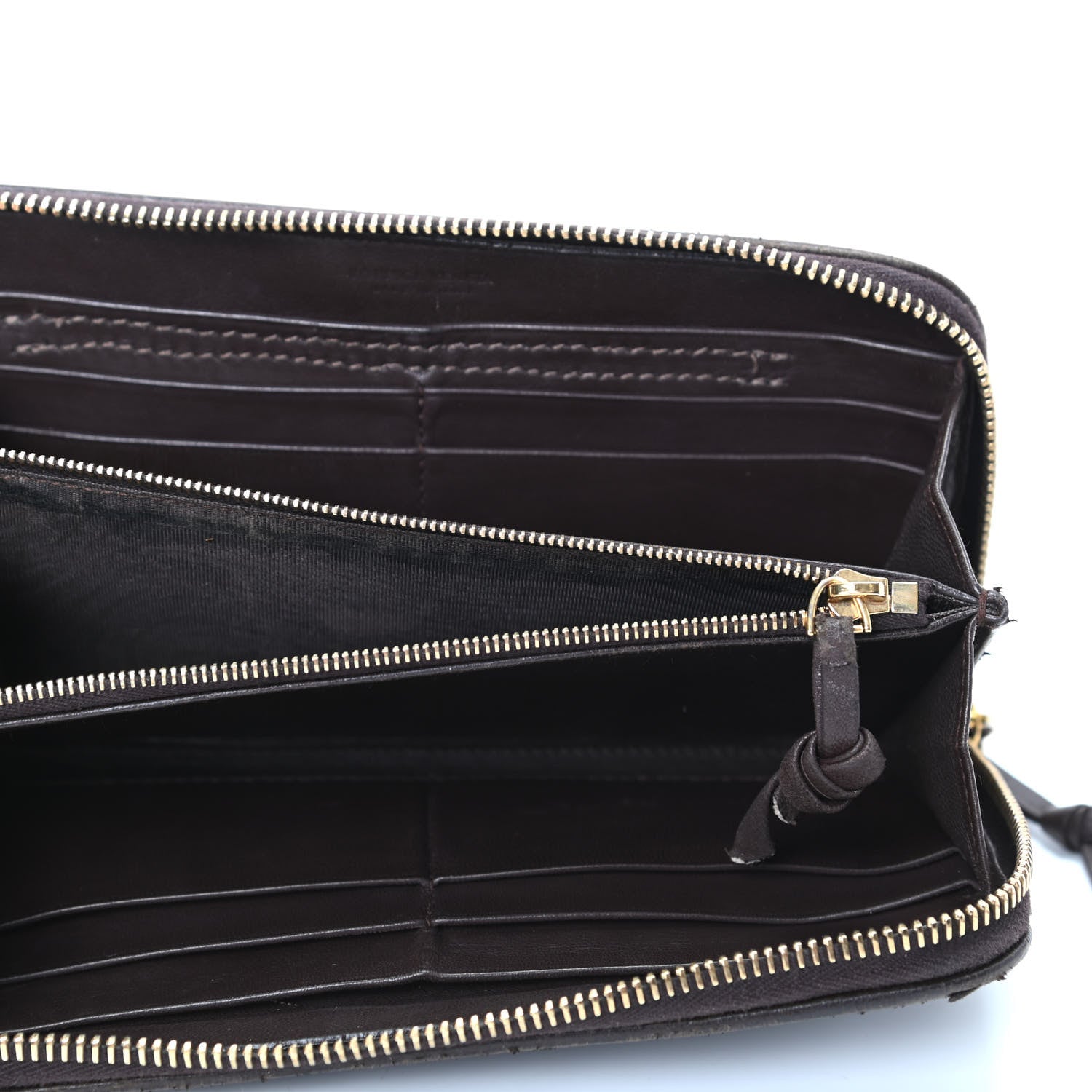 Bottega Veneta Nappa Intrecciato Zip Around Wallet Ebano 5 of 8