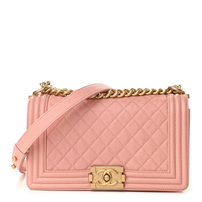 Chanel Caviar Quilted Medium Boy Flap Pink 1 of 9