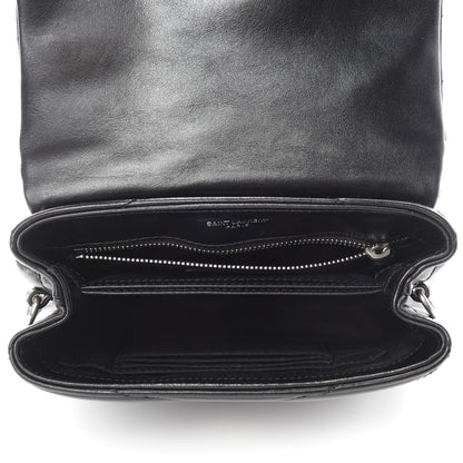 Saint Laurent Calfskin Y Quilted Monogram Toy Loulou Crossbody Bag Black 5 of 13