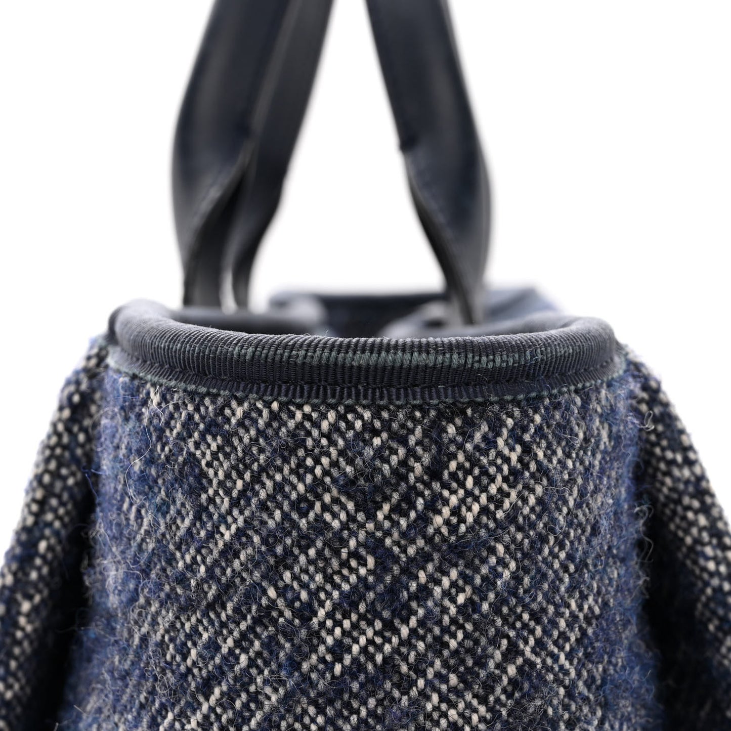 Mixed Fibers Calfskin Medium Deauville Tote Blue