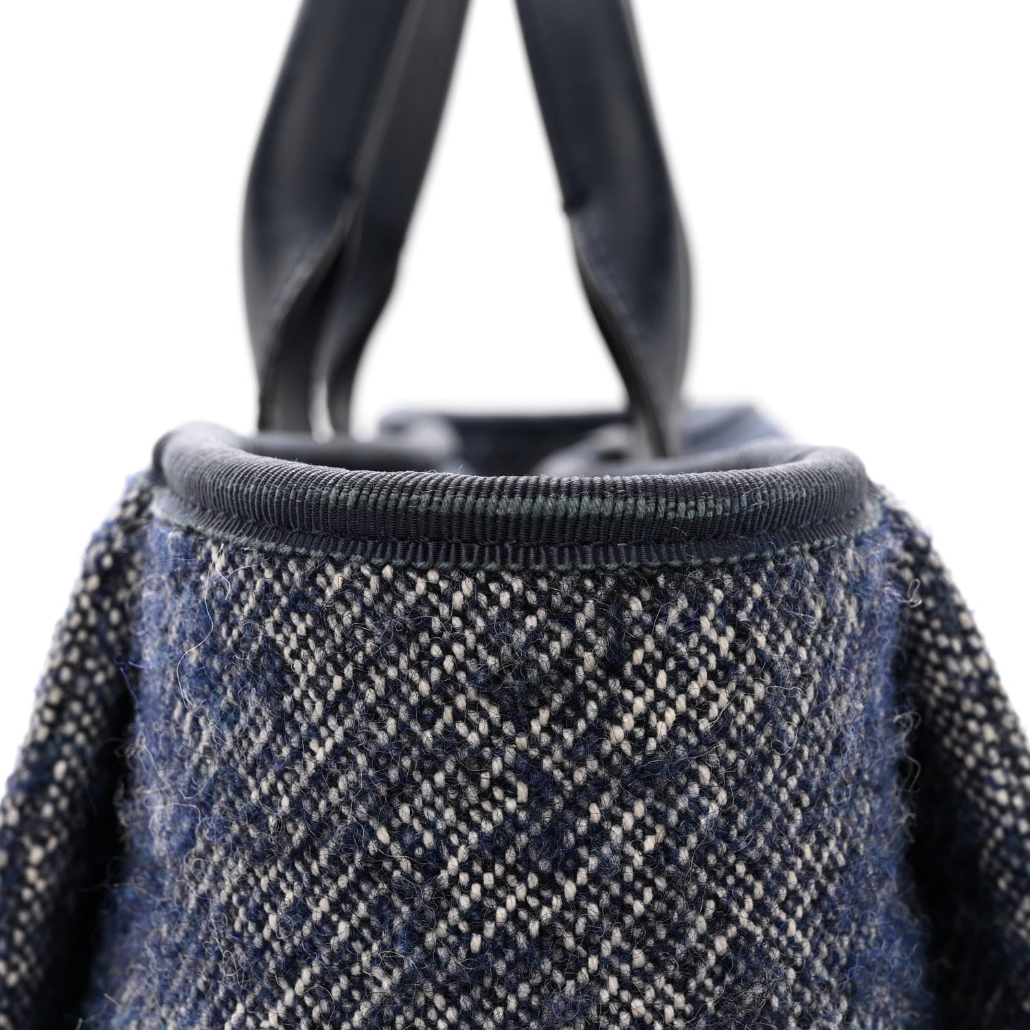 Chanel Mixed Fibers Calfskin Medium Deauville Tote Blue 10 of 11