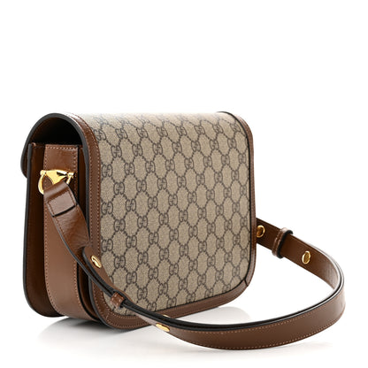 Gucci GG Supreme Monogram Horsebit 1955 Shoulder Bag Beige Brown Sugar 3 of 10