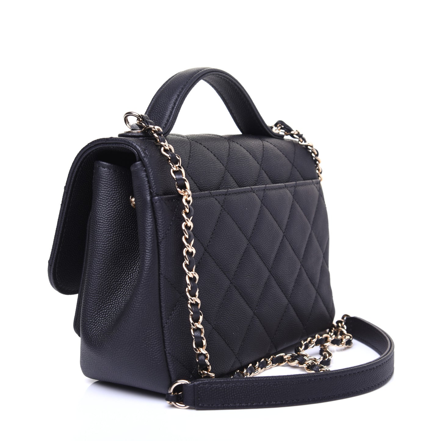 Caviar Quilted Mini Business Affinity Flap Black