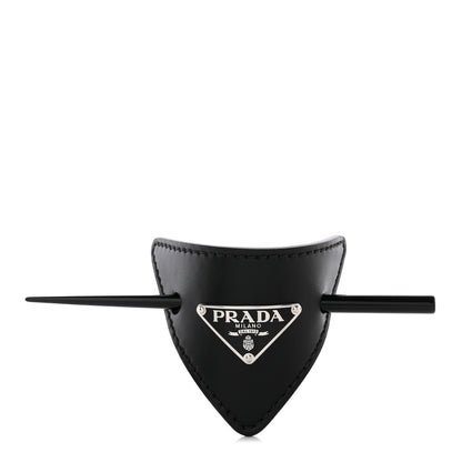 Prada City Calfskin Hair Clip Black 1 of 4