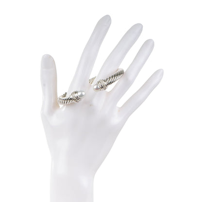 David Yurman Sterling Silver Diamond Pearl 7mm Cable Classics Bracelet 2 of 5