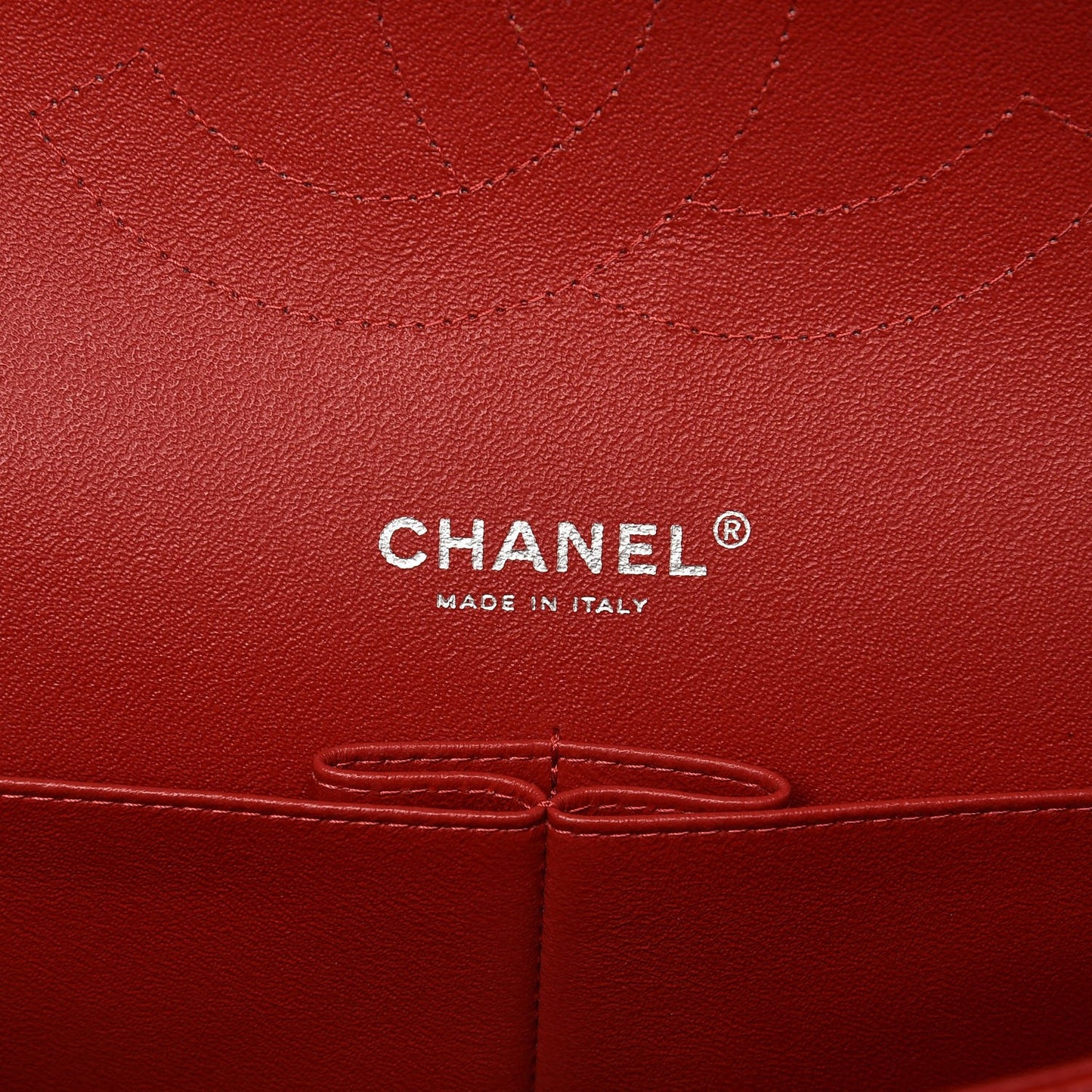 Caviar Quilted Jumbo Double Flap Red