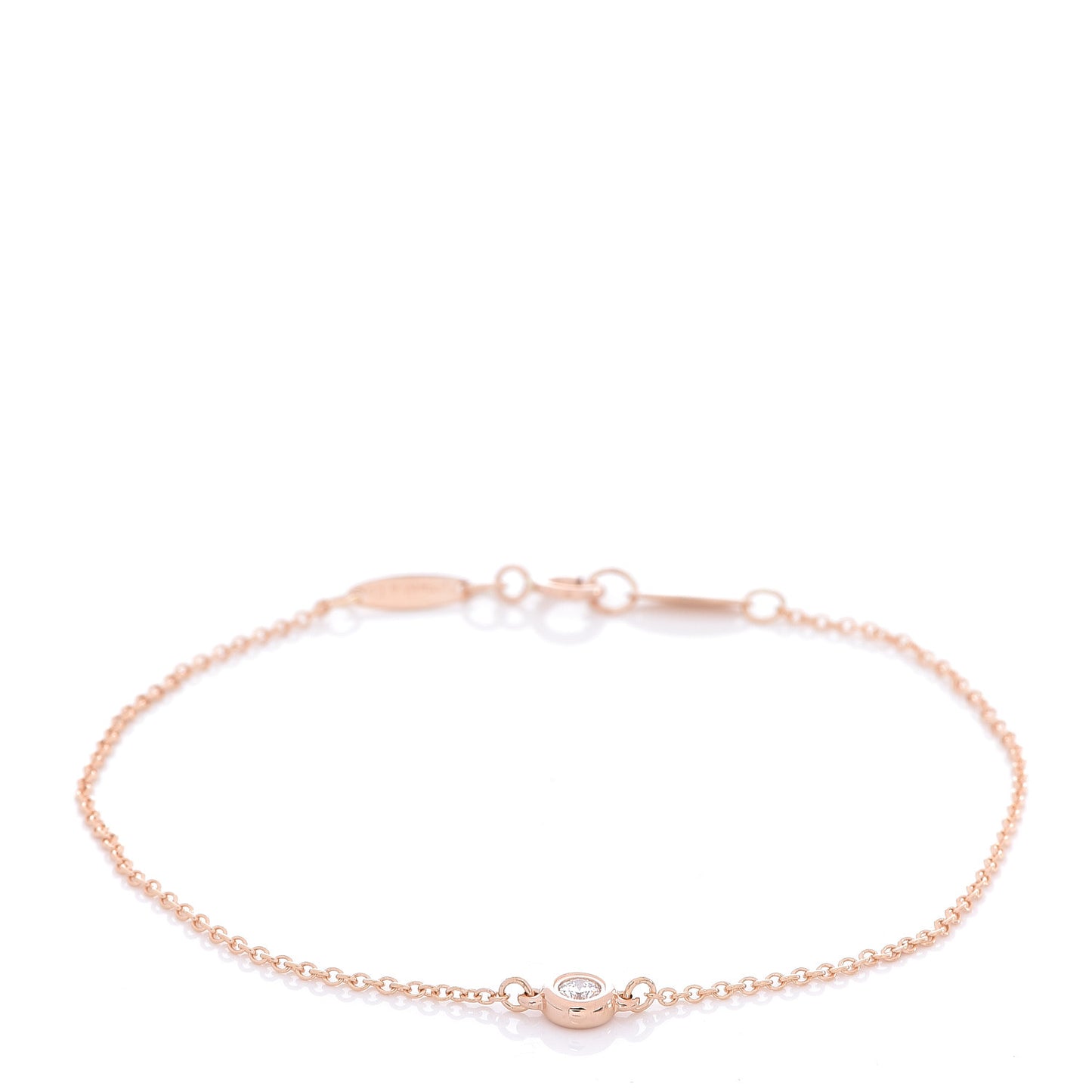 18K Rose Gold Diamond .07ct Elsa Peretti Diamonds by the Yard Bracelet