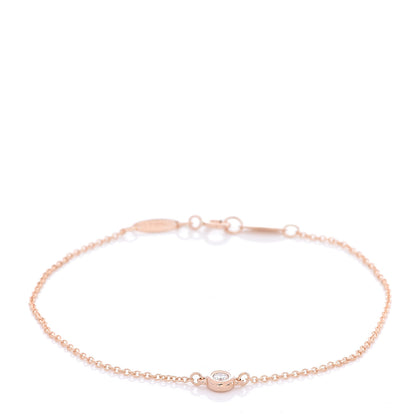 Tiffany 18K Rose Gold Diamond .07ct Elsa Peretti Diamonds by the Yard Bracelet 1 of 7