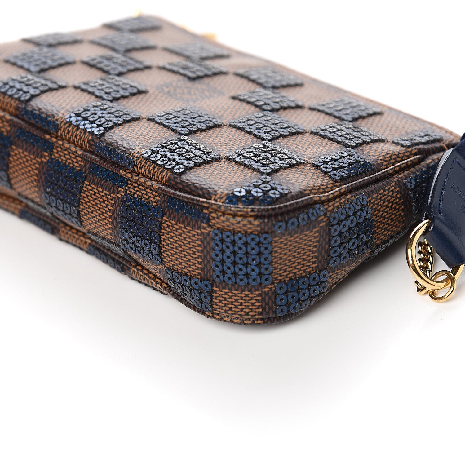 Louis Vuitton Damier Paillettes Mini Pochette Blue 9 of 9