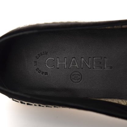 Chanel Velvet Logo Espadrilles 42 Black 8 of 9