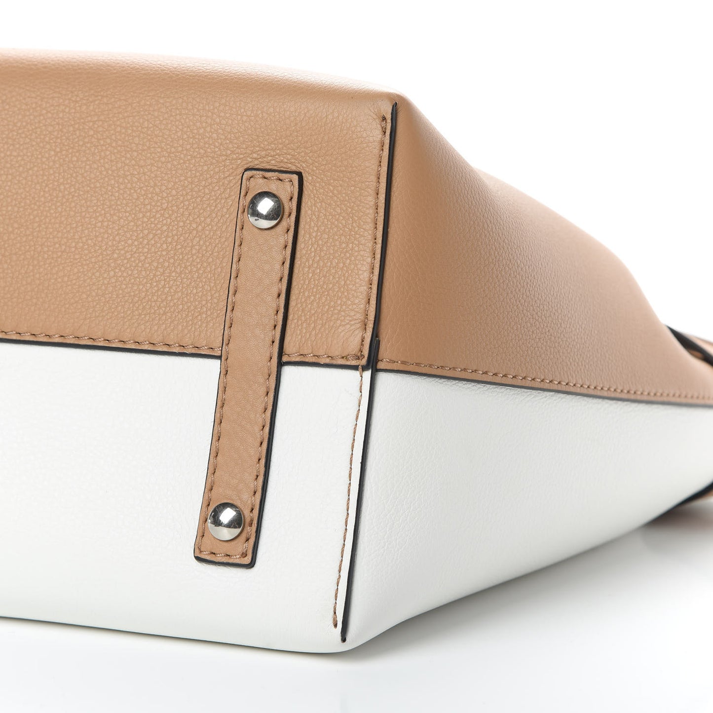 Soft Grain Calfskin Medium Belt Bag Light Camel Chalk White