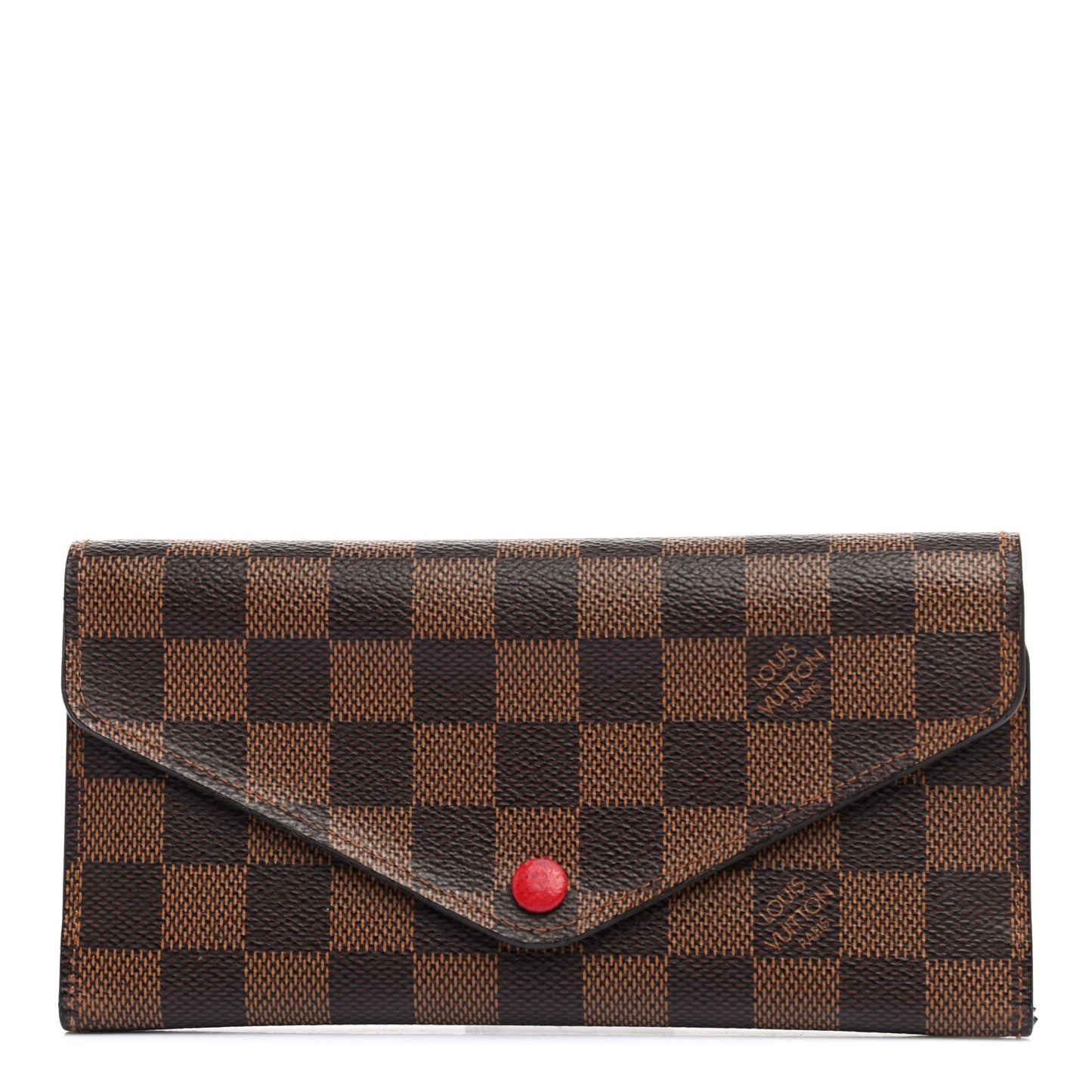 Damier Ebene Josephine Wallet Red