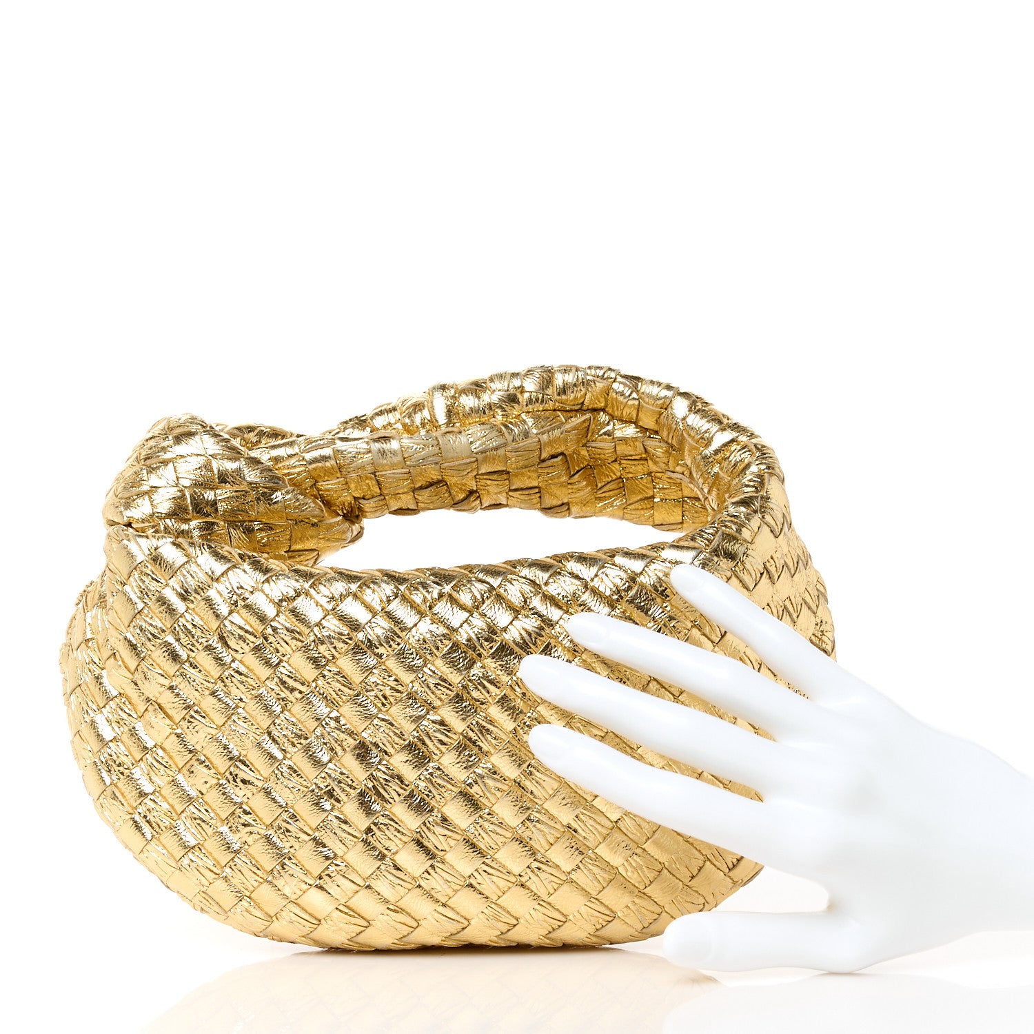 Bottega Veneta Metallic Nappa Intrecciato Mini Jodie Gold 2 of 11