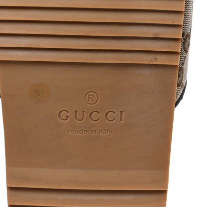 Gucci Canvas GG Monogram Mens Slide Sandals 10 Beige 6 of 9