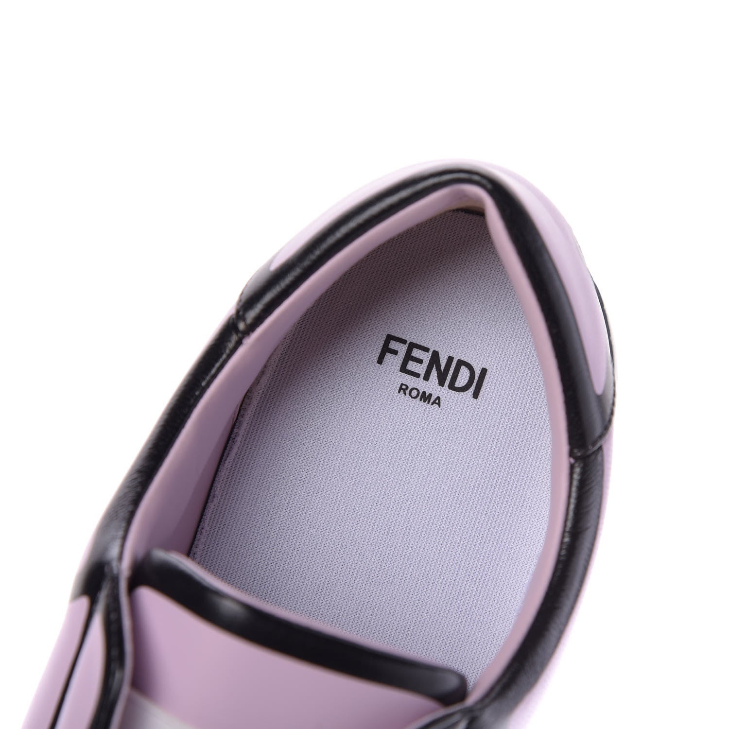 Fendi X JOSHUA VIDES Nappa Rockoclick Slip On Sneakers 38 Pink Xiloph White Black 8 of 10