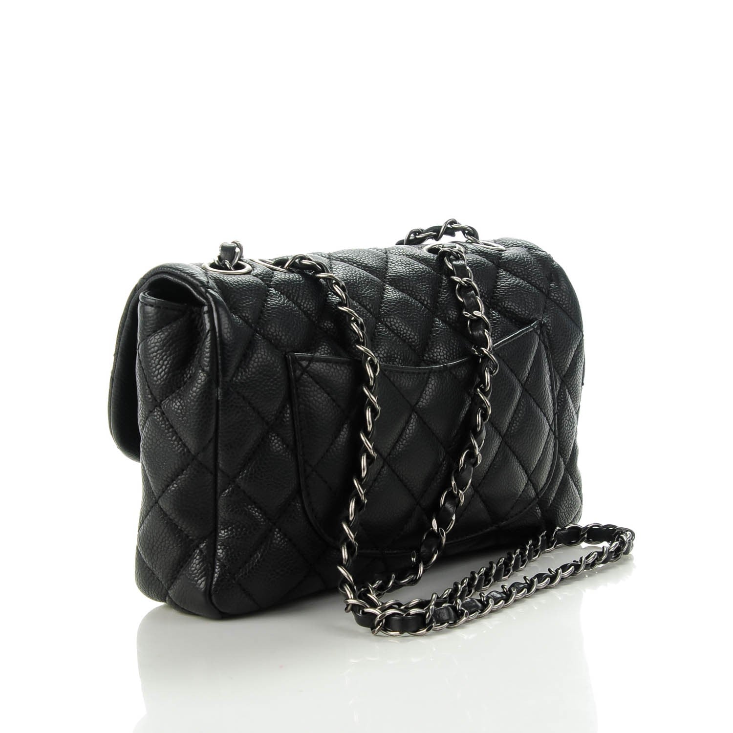 Chanel Caviar Quilted Medium Now and Forever Flap Black 3 of 7