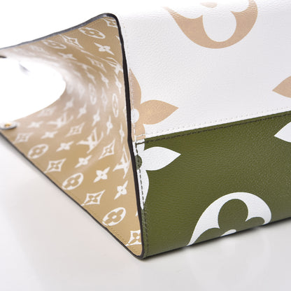 Louis Vuitton Monogram Giant Onthego GM Kaki Beige 6 of 11