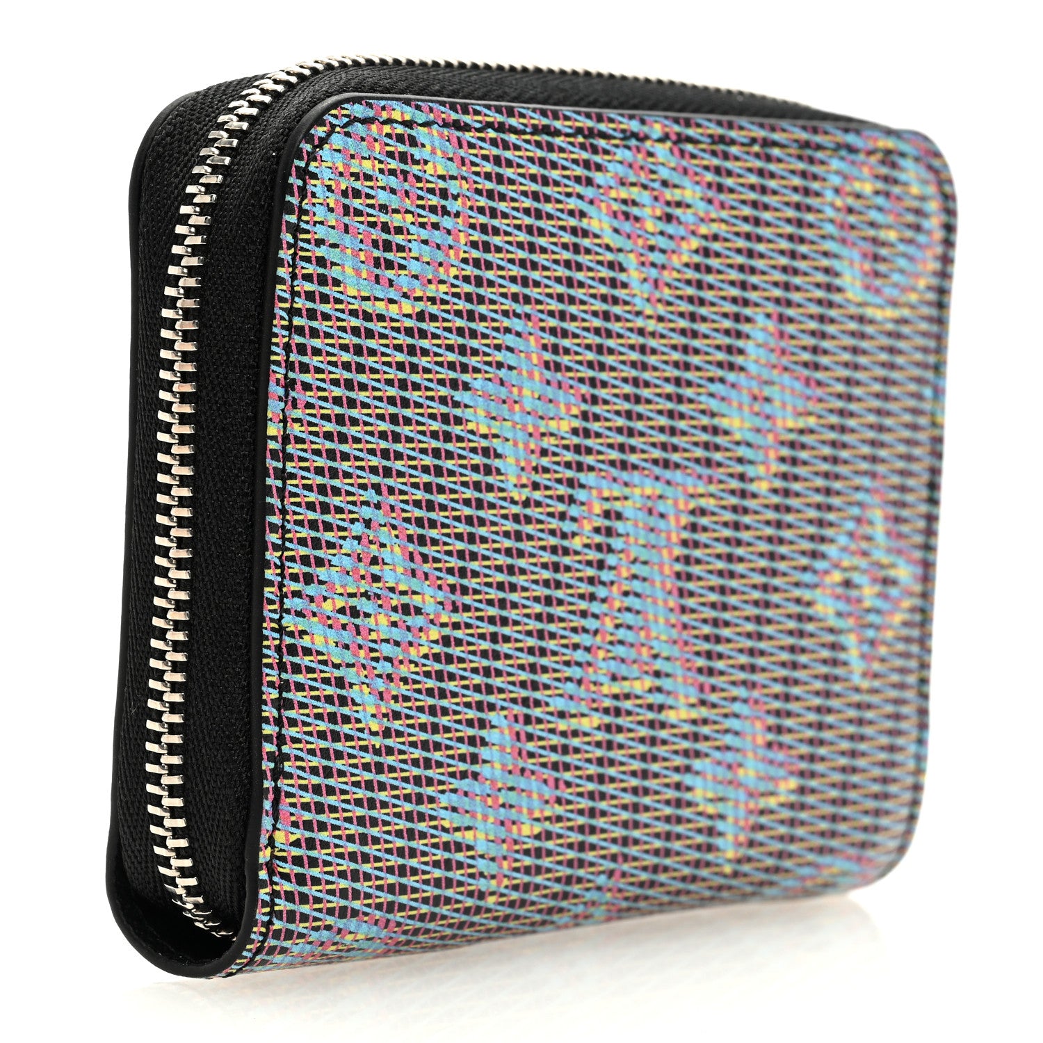 Louis Vuitton LOUIS VUITTON Calfskin Monogram LV Pop Zippy Coin Purse Blue 3 of 7