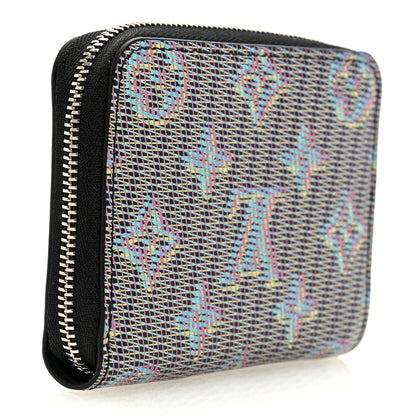 Louis Vuitton LOUIS VUITTON Calfskin Monogram LV Pop Zippy Coin Purse Blue 3 of 7