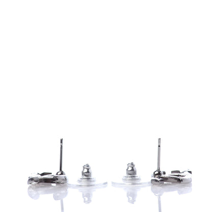 Chanel Crystal CC Starfall Earrings Silver 3 of 4