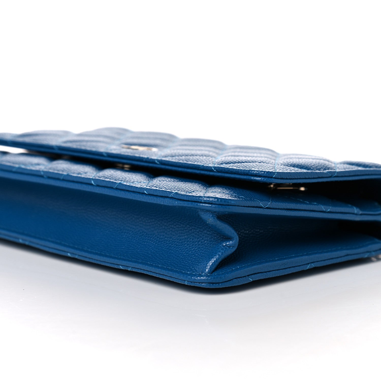 Chanel Caviar Quilted Wallet On Chain WOC Blue 10 of 12