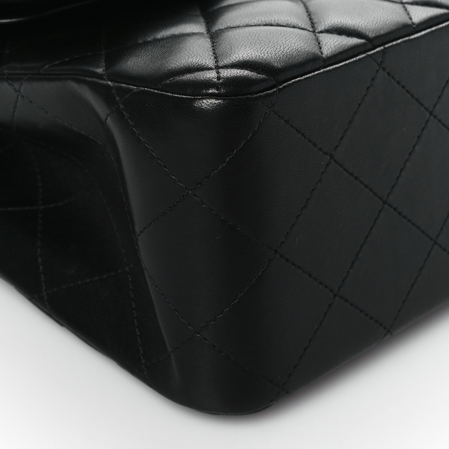 Chanel Lambskin Quilted Jumbo Double Flap Black 8 of 9